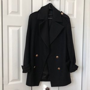 Black zara blazer style coat